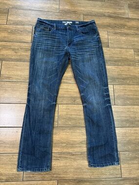 BKE Jake Buckle Jeans Men 36R Blue Denim Straight Leg